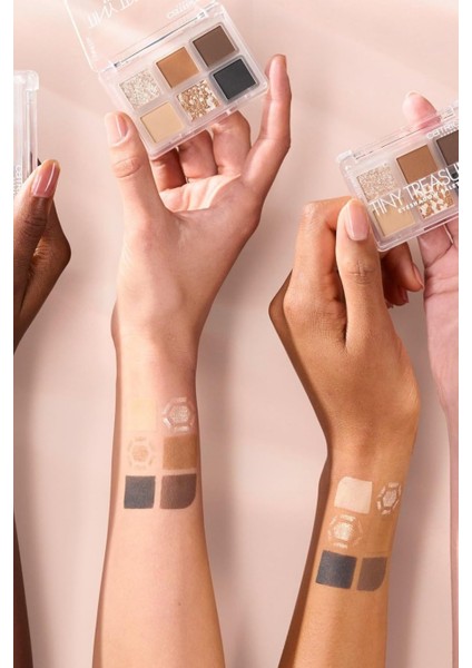 Catrıce Tiny Treasures Far Paleti 010, Günlük Temel, 6 Renk, Mat, Işıltılı, Simli, Vegan modelleri