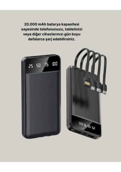 Çoklu Güvenlik Korumalı 20.000 Mah Powerbank Fener Özellikli indirimleri