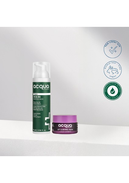 Yatıştırıcı Cica B5 Soyulabilir Yüz ve Onarıcı/nemlendirici Dudak Bakım Maskesi Seti