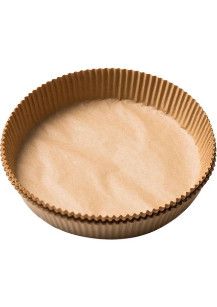 100 Adet Yui / Xiaomi / Philips / Kumtel Uyumlu Air Fryer Pişirme Kağıdı - Kahverengi (Yurt Dışından)