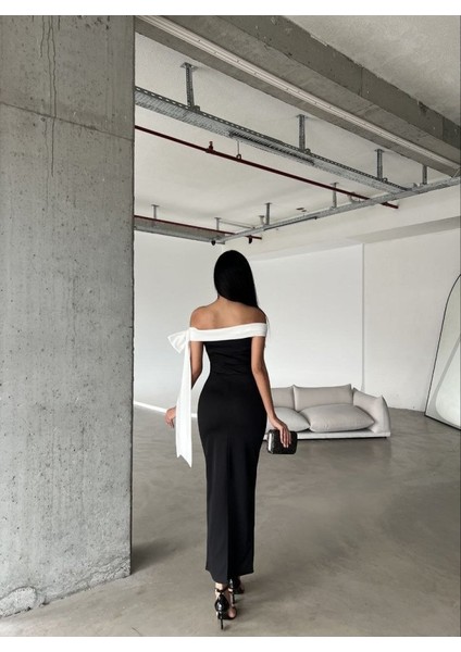 Kadın Madonna Yaka Skuba Krep Kumaş Kurdale Detay Elbise fiyatları