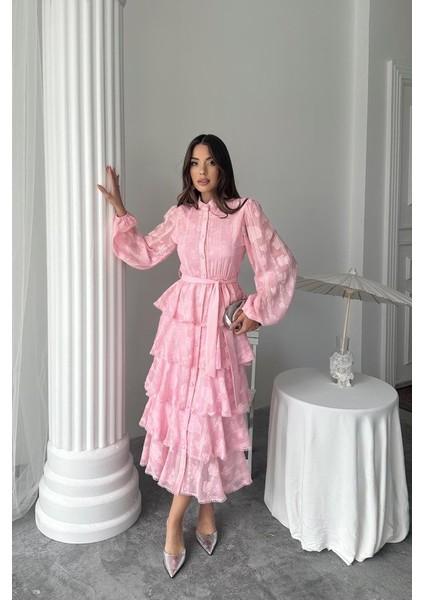 Mint Uzun Volanlı Elbise fiyatları