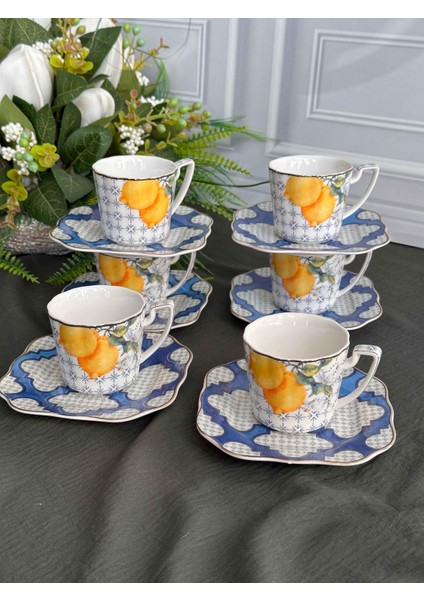 Türk Kahve Fincanı Lemons 6 Kişilik 12 Parça fiyatları