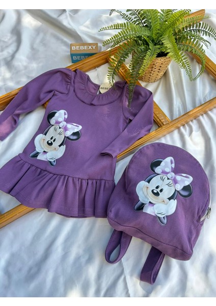 Mıckey Çantalı Elbise Mor 35 fiyatları