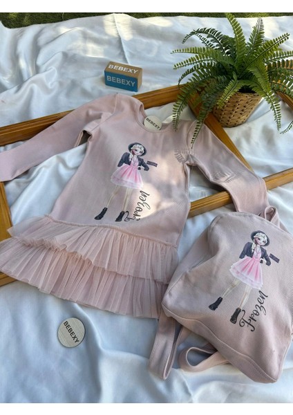 Frozen Çantalı Tüllü Elbise Pembe 33 fiyatları