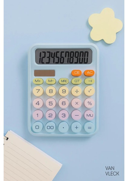 Renkli Hesap Makinesi – Güneş Enerjili ve Pilli, Masaüstü, Dayanıklı ve Pratik fiyatları