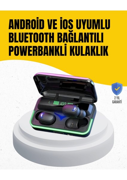 Su Geçirmez E10 Bluetooth Kulaklık Powerbank ve Gürültü Engelleme