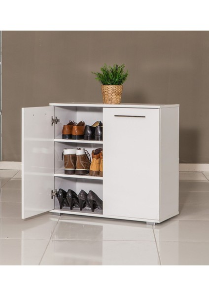 Mdf Thames Beyaz Ayakkabılık - Ayakkabı Dolabı