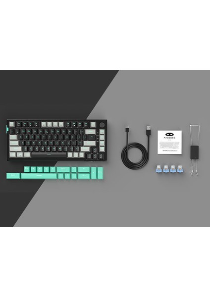 SKY81 83 Tuş Kablolu Rgb Hot-Swap Gasket Gri-Siyah Gaming Klavye