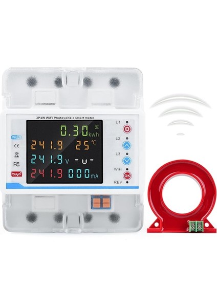 3 Faz 100A Tuya Wifi Akıllı Devre Kesici Kaçak Akım Koruma Rölesi Yüksek ve Alçak Akım Koruma Rölesi