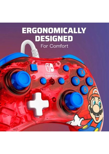 Rock Candy Gelişmiş Kablolu Power Nintendo Switch Pro Denetleyici indirimleri