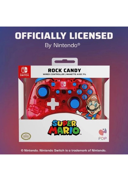 Rock Candy Gelişmiş Kablolu Power Nintendo Switch Pro Denetleyici