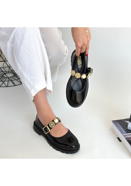 Okira Siyah Rugan Oxford Ayakkabı modelleri