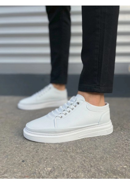JY0535 Prime Bağcıklı Cilt Erkek Günlük Sneaker Ayakkabı Cbt - Beyaz fiyatları