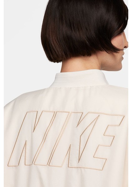 Sportswear Faux Fur Bomber Reversible Oversize Jacket Kadın Oversize Suni Kürk Çift Taraflı Ceket Açık Krem fırsatları