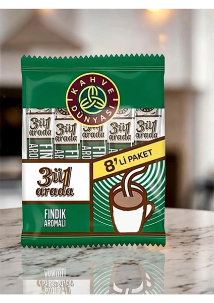 3 In 1 Fındıklı 8 Li Paket x 6 Adet (Toplam: 48 Adet) modelleri