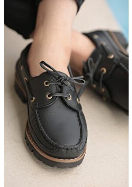 Dexter Tarzı Kalın Taban Hakiki Deri Ayakkabı modelleri