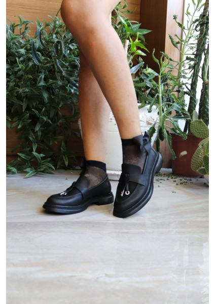 Lore Kadın Günlük Loafer Siyah Cilt fırsatları
