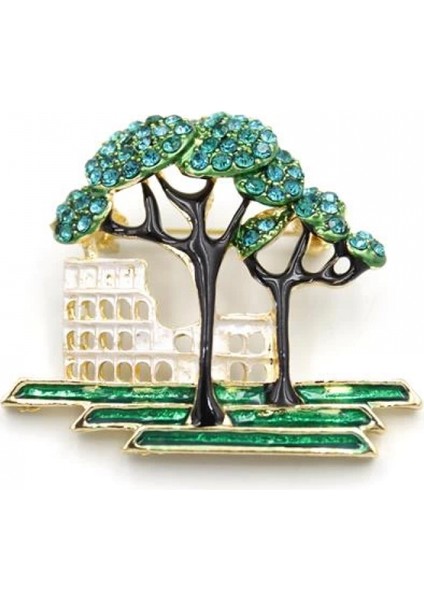 Kolezyum Broş - Yeşil