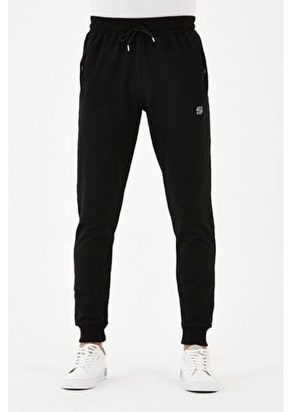 Erkek Eşofman Altı 2'li Paket (Siyah-Gri) Dar Paça Bel Kısmı Lastikli Arka Cepli Paçası Lastikli fiyatları