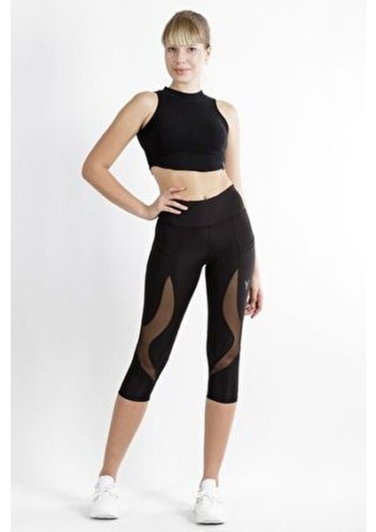 Yüksek Bel Kadın Spor Tayt Esnek ve Toparlayıcı Özelliklerle Siyah Renkli fiyatları