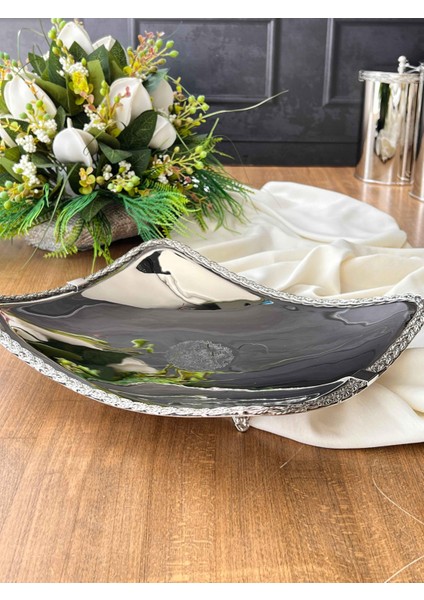 Halat Detaylı Dekoratif Sunum Kase Büyük Boy 32*25*5cm