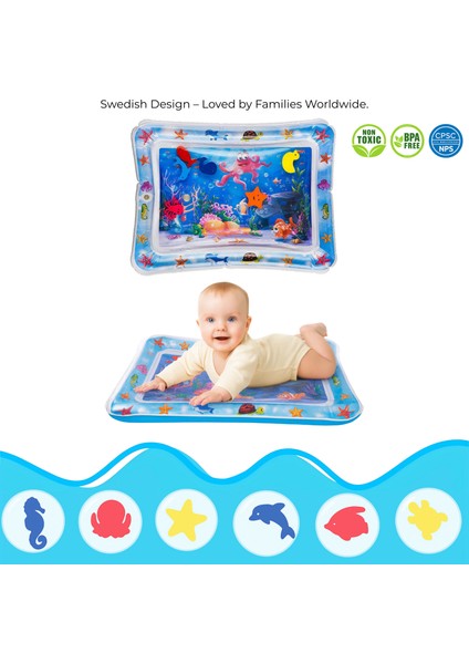 Bebek Su Oyun Matı (Tummy Time) – Test Raporlu, Sızdırmaz ve Bpa’sız