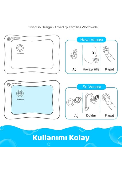 Bebek Su Oyun Matı (Tummy Time) – Test Raporlu, Sızdırmaz ve Bpa’sız