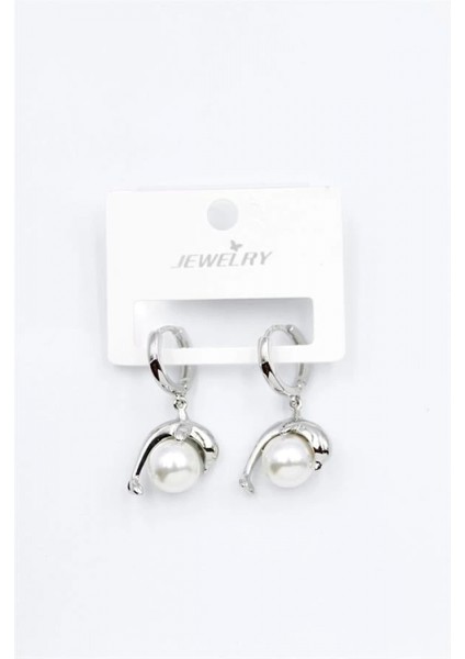 Incili Yunus Küpe - Gümüş