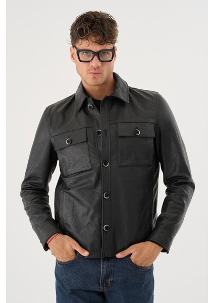 Grima Siyah Erkek Deri Mont indirimleri