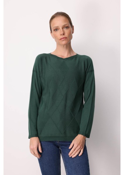 Kadın Önü Baklavalı Yan Örgü Kazak Ö.başı indirimleri