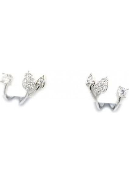 Gümüş Iğneli Yaprak Küpe - Gümüş fiyatları