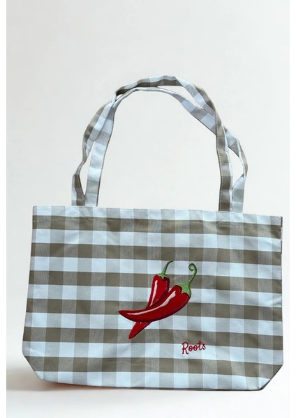 Biber-Bej Tote Çanta