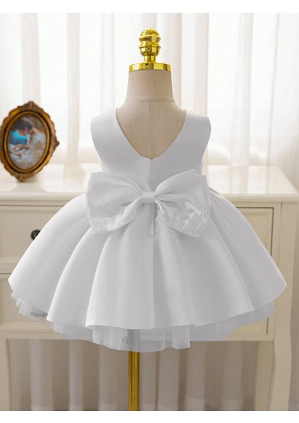 Kız Bebek Seda Model Beyaz Doğum Günü Elbise fiyatları