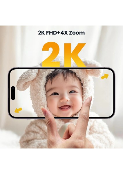 Video Bebek Monitörü 2 Kameralı, 5 Inc Ekran - 2k Hd modelleri