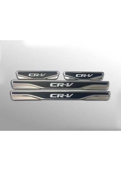 Honda CR-V - Universal Krom/karbon Kapı Eşik Koruması 4- Kapı (4 Prç)
