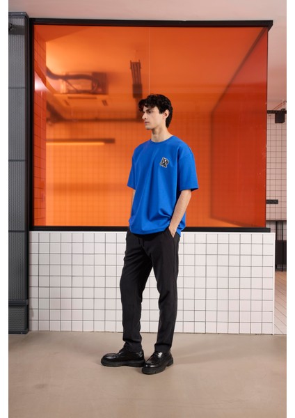 Gmg Fırenze Bisiklet Yaka Saks Erkek T-Shirt GU25MSS03016