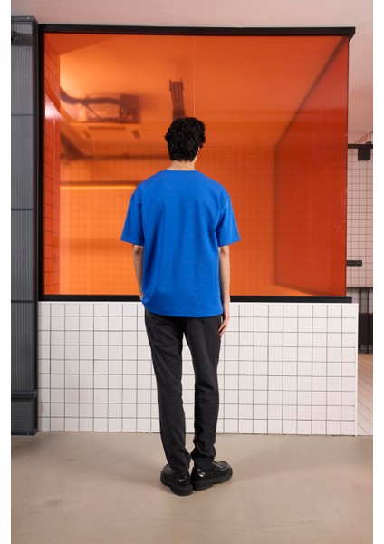 Gmg Fırenze Bisiklet Yaka Saks Erkek T-Shirt GU25MSS03016