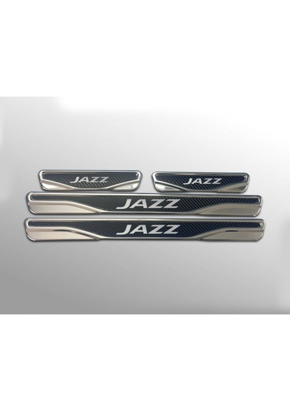 Honda Jazz - Universal Krom/karbon Kapı Eşik Koruması 4- Kapı (4 Prç)