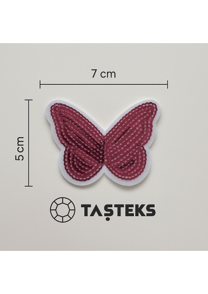 Ütülenebilen Veya Sticker Olarak Kullanılabilen Pullu Kelebek Patch