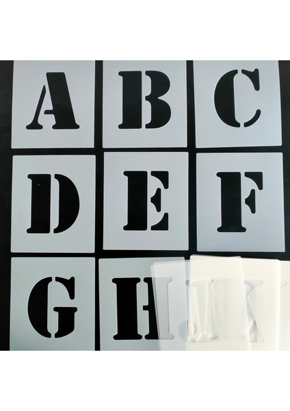 Ada Sanatsal Stencil Harf Boyama Şablonu X009 fırsatları