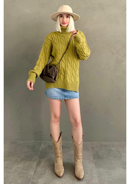 Yeşil Boğazlı Triko Kazak MG2376 modelleri