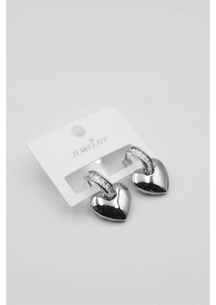 Kalp Küpe - Gümüş