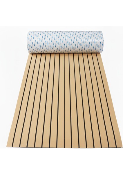 9448A Bantlı Açık Kahverengi (Gold) Eva Suni Teak (Tik) Deck Tekne, Yat, Havuz Kenarı ve Karavan Için Zemin Kaplaması 240 x 120 cm modelleri