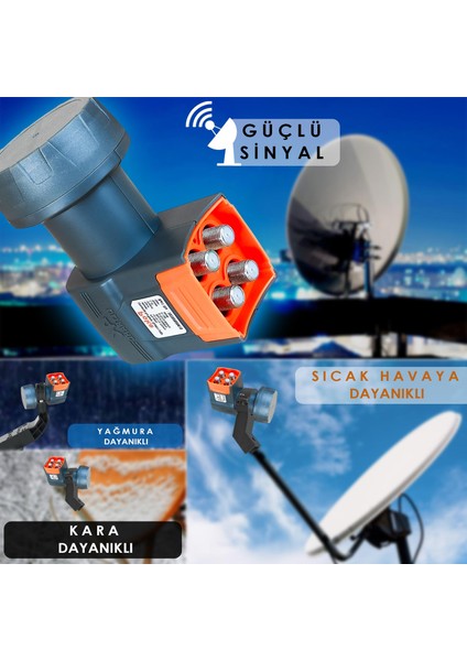 Dörtlü Lnb Quad Yeni 5g 3D 4-8k Poke PK-0003 fiyatları