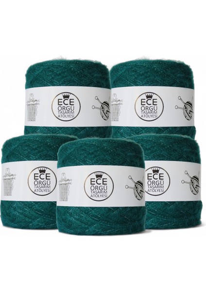 Foresta, Koyu Yeşil, Üç Katlı Angora Örgü Ipi (500 Gr.)