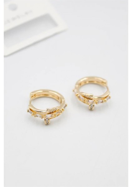 Taşlı Çivi Küpe - Altın fiyatları