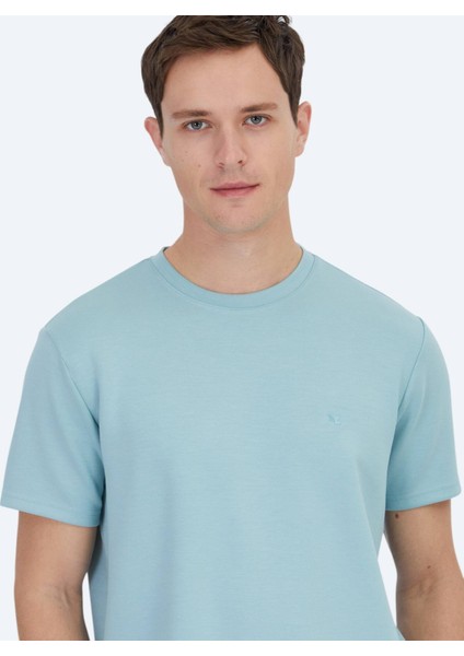 Mint Düz Bisiklet Yaka T-Shirt modelleri