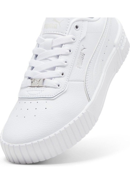 Carina 2.0 Lux Kadın Sneakers Beyaz-Gri Düz Taban Tekstil Malzeme ile Günlük Kullanım fırsatları