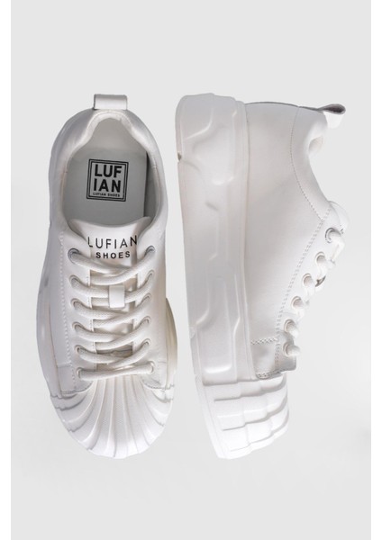 121230004 Jesıca Beyaz Kadın Hakiki Deri Spor Ayakkabı